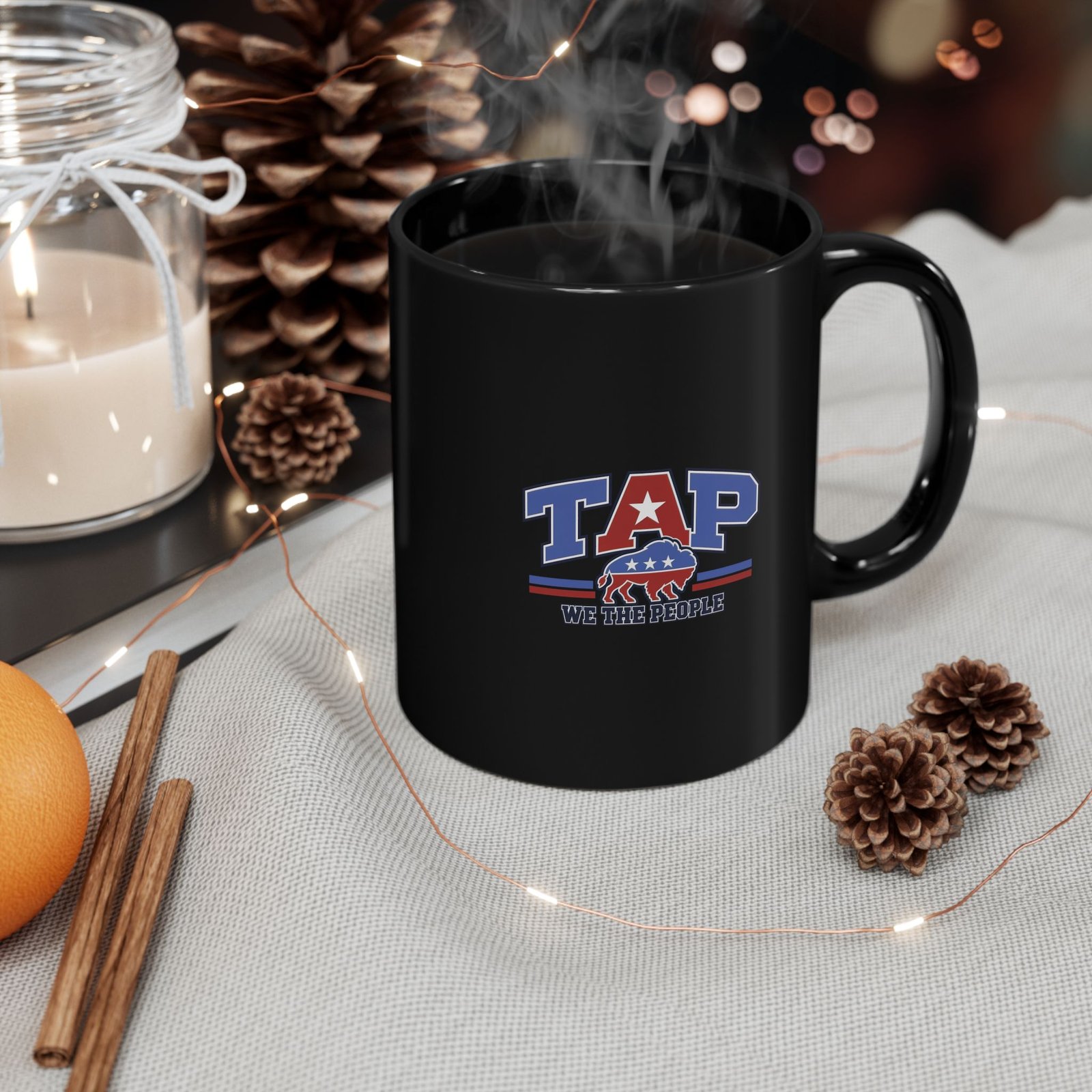 TAP Bison Black Mug - Image 3