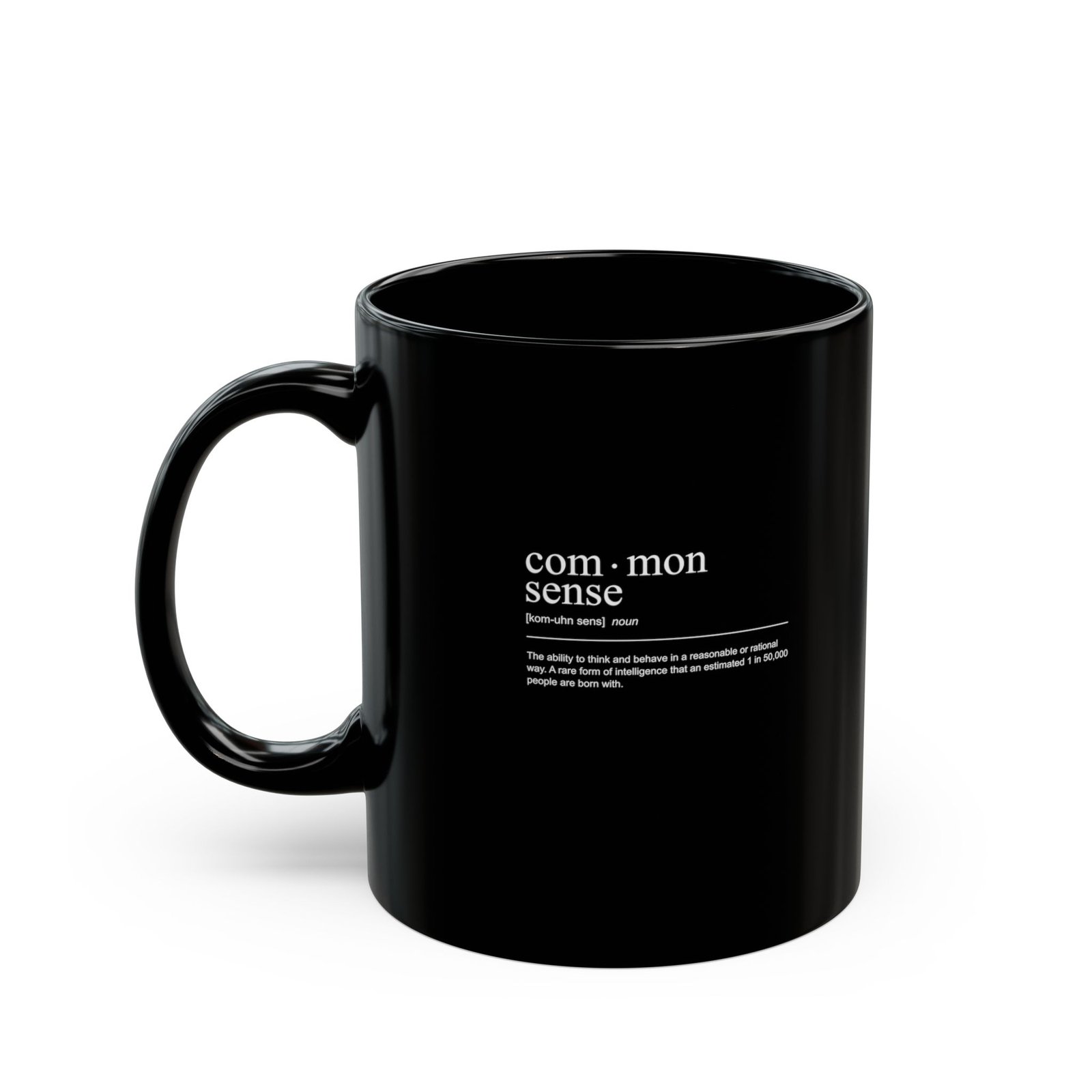 Common Sense Black Mug - Image 2