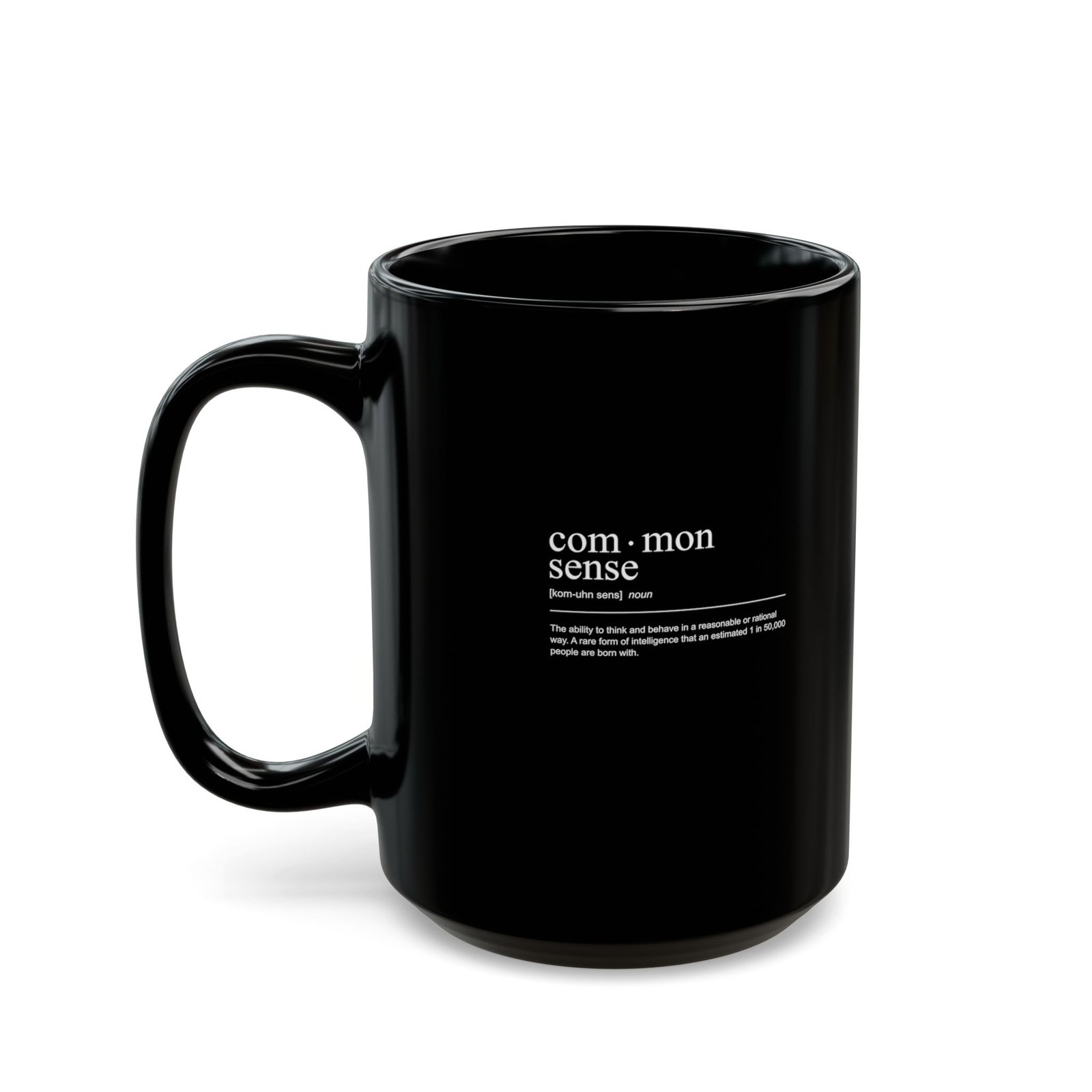 Common Sense Black Mug - Image 4