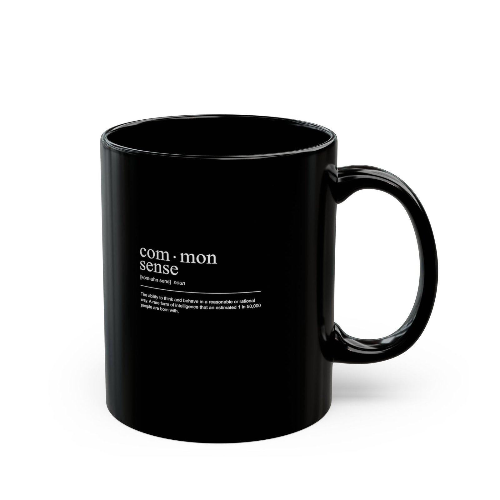 Common Sense Black Mug