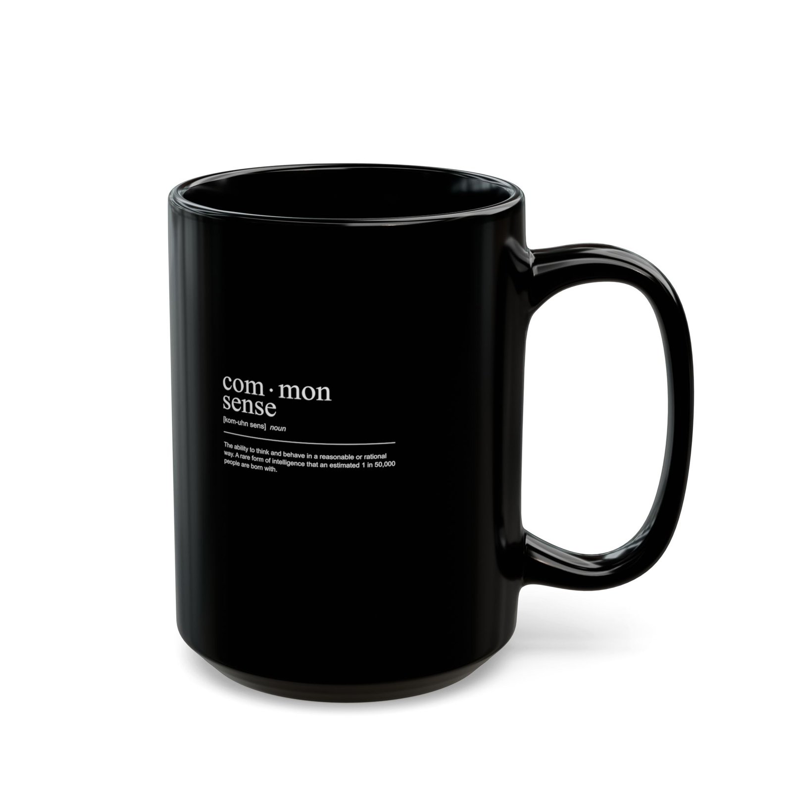 Common Sense Black Mug - Image 3